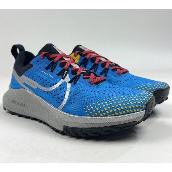 Nike React Pegasus Trail 4 Womens Blue Silver Shoes Sneakers Running DJ6159-401 - Picture 2 of 9
